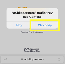 Cho phép truy cập camera